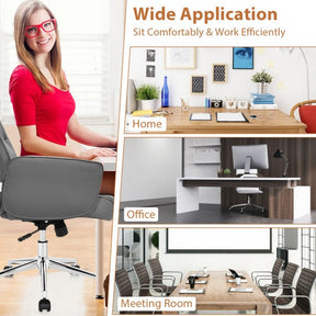 Chairliving - PU Leather Adjustable Swivel with Armrest Home Office Leisure Chair