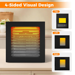 10 Stainless Steel Trays Dryer with 10 Presets