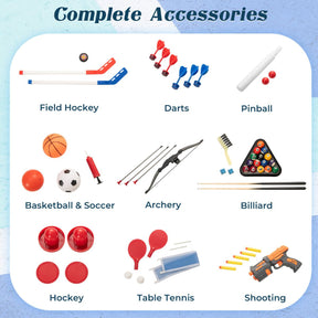 10-in-1 Combo Game Table Set Multi Game Table with Table Tennis Includes Complete Accessories