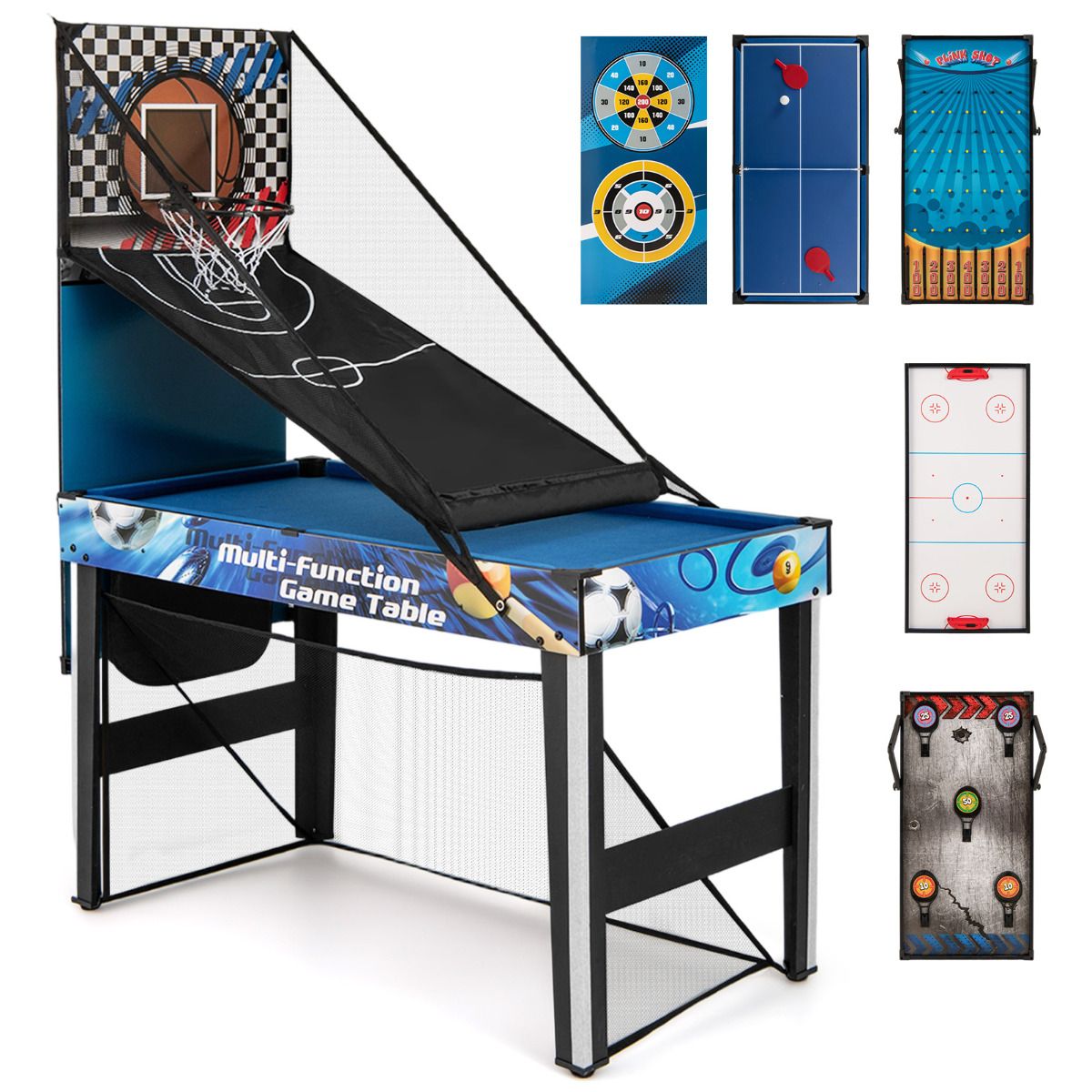 10-in-1 Combo Game Table Set Multi Game Table with Table Tennis Includes Complete Accessories