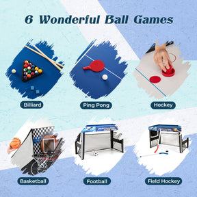 10-in-1 Combo Game Table Set Multi Game Table with Table Tennis Includes Complete Accessories