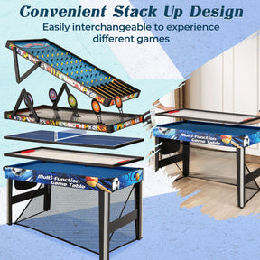 10-in-1 Combo Game Table Set Multi Game Table with Table Tennis Includes Complete Accessories