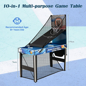 10-in-1 Combo Game Table Set Multi Game Table with Table Tennis Includes Complete Accessories