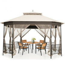 10 x 12 FT Outdoor Patio Heavy Duty Octagonal Gazebo Canopy Shelter with Mosquito Netting and Double Roof