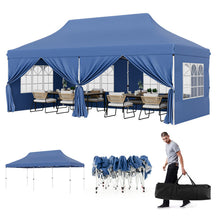 10 x 20 FT Outdoor Pop-Up Canopy Portable Heavy-Duty Gazebo Tent with 6 Removable Sidewalls and Carrying Bag for 15-20 People