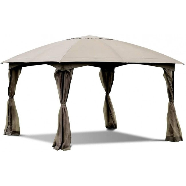 11.5 x 11.5FT Outdoor Gazebo Patio Fully Enclosed Canopy Tent with 4 Removable Netting Walls