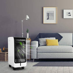 110V Mini Air Evaporative Cooler Portable Cooling Fan Bladeless Cooler with Remote Control and 3-Modes for Home Office