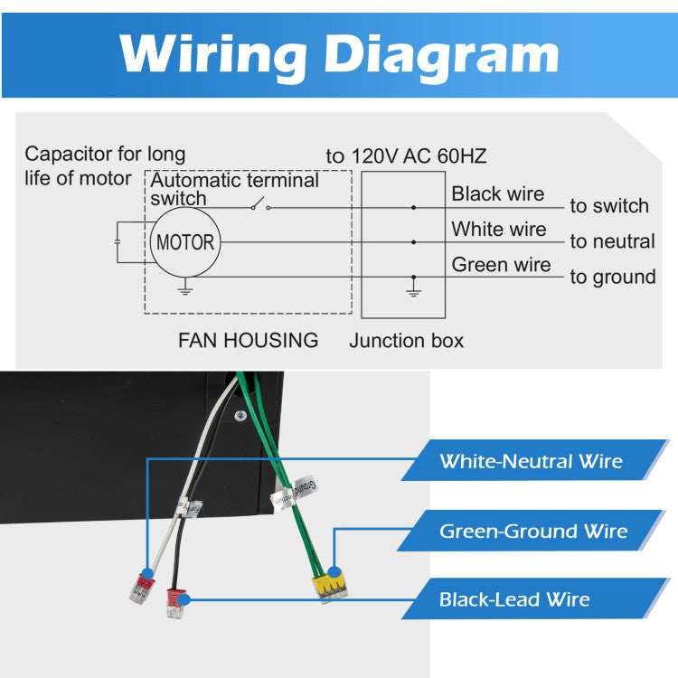 110 CFM Ceiling Mount Exhaust Ventilation Fan with Metal Housing
