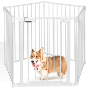 115 Inch Length 5 Panel Adjustable Wide Fireplace Fence Pet Dog Fence