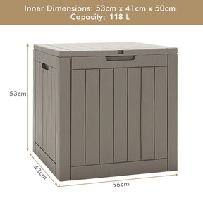 118L Deck Storage Box for Patio Tools