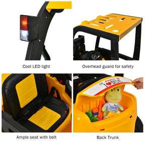 12V Kids Ride On Forklift with Remote Control and Back Trunk