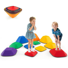 11 Pieces Kids Stepping Stone with Full Non-Slip Rim