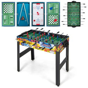 12-in-1 Combo Game Table Set with Foosball for Home and Bar
