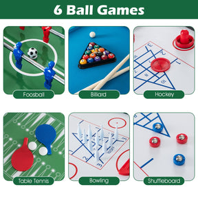 12-in-1 Combo Game Table Set with Foosball for Home and Bar