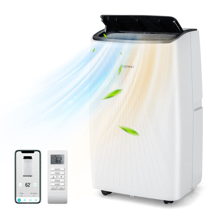 12000 BTU Portable Air Conditioner 5-IN-1 Quiet Cooling AC Unit with Remote Control and 24H Timer for Room up to 450 sq.ft.