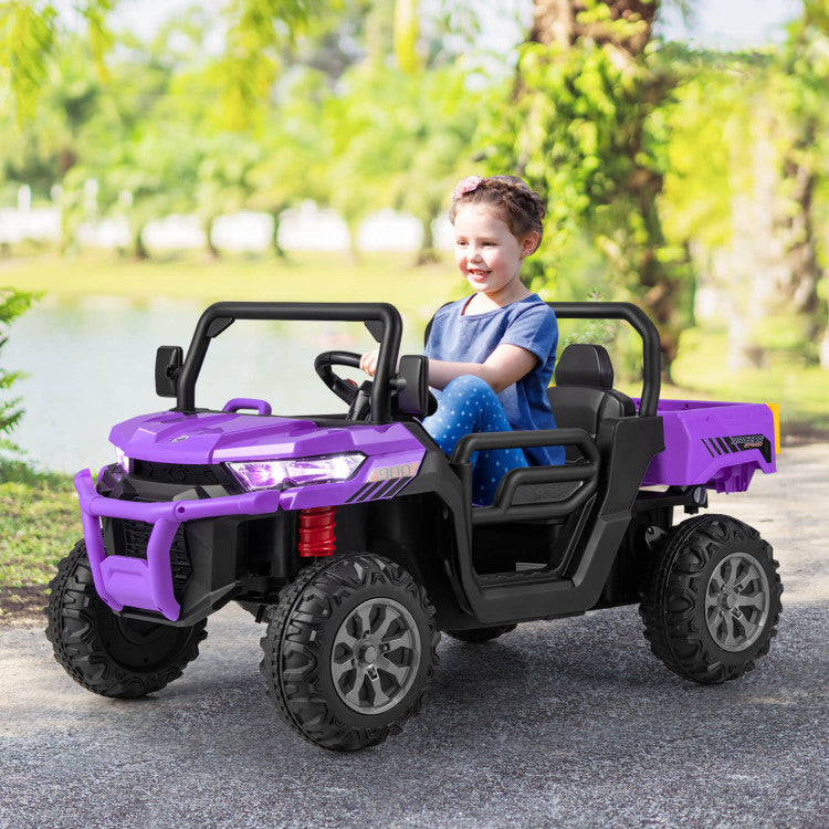 12V 2-Seater Kids Ride On Farmer Truck Car with Remote Control and Dual Driving Modes
