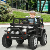 12V 2-Seater Kids Ride On Truck Electric Jeep Car with Remote Control, Spring Suspension, Rocking Function, LED Lights & Bluetooth Music