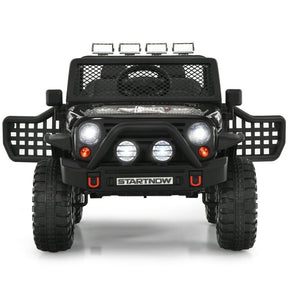 12V 2-Seater Kids Ride On Truck Electric Jeep Car with Remote Control, Spring Suspension, Rocking Function, LED Lights & Bluetooth Music