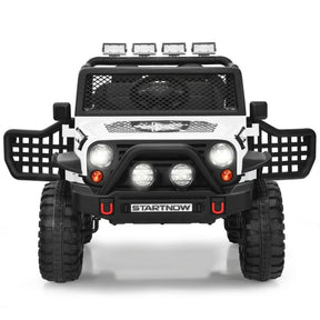 12V 2-Seater Kids Ride On Truck Electric Jeep Car with Remote Control, Spring Suspension, Rocking Function, LED Lights & Bluetooth Music