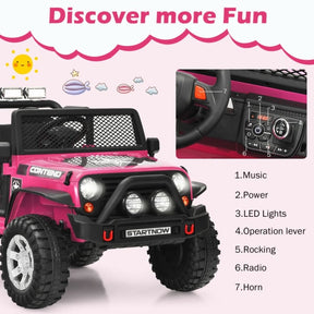 12V Battery Powered Kids Ride Truck Electric Vehicle with Parental Remote Control