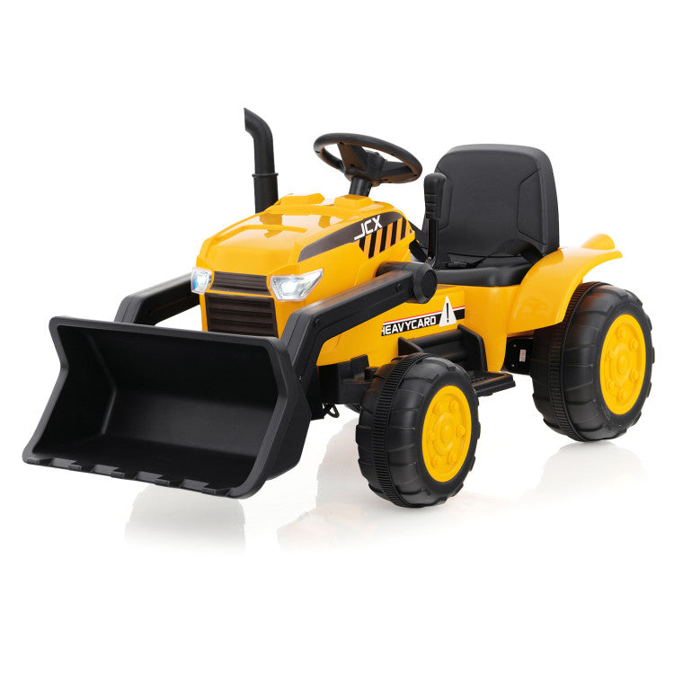 12V Kid's Ride on Excavator with Adjustable Digging Bucket and Remote Control