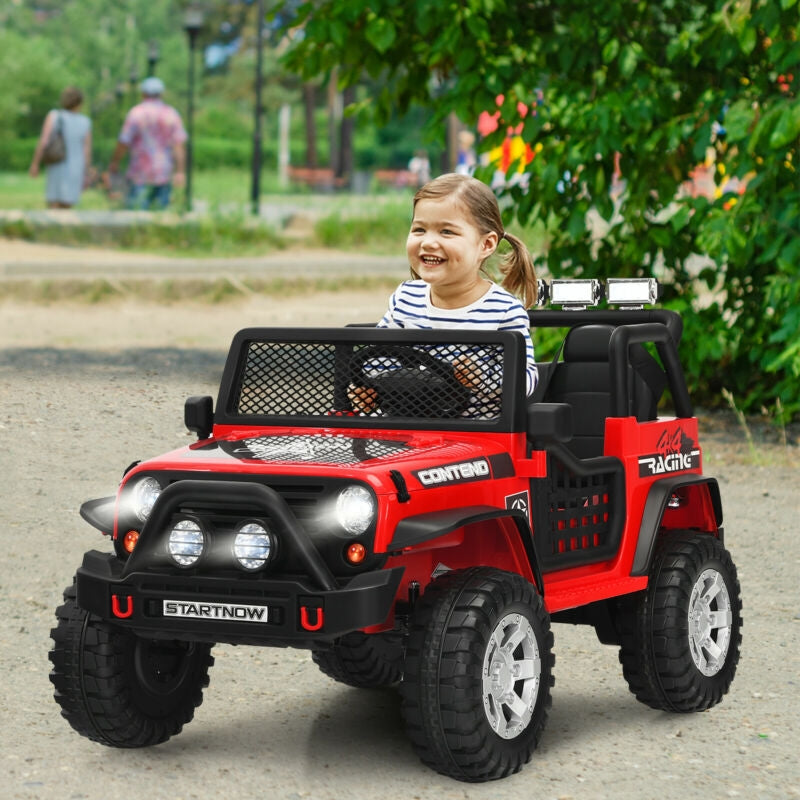 Hikidspace 12V Kids Remote Control Electric  Ride On Truck Car with Lights and Music