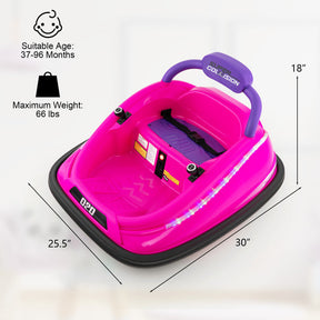 12V Kids Ride-on Bumper Car Toy Vehicle with Remote Control and Flashing Lights