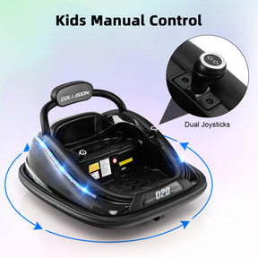 12V Kids Ride-on Bumper Car Toy Vehicle with Remote Control and Flashing Lights