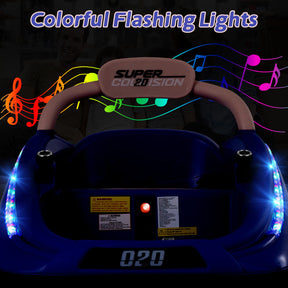 12V Kids Ride-on Bumper Car Toy Vehicle with Remote Control and Flashing Lights