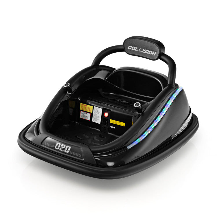 12V Kids Ride-on Bumper Car Toy Vehicle with Remote Control and Flashing Lights