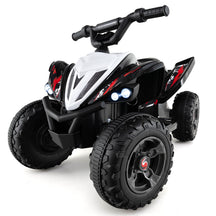 Kids Ride On ATV, 12V 4-Wheeler Quad Electric Vehicle w/ LED Lights, Music, Wireless Connection, Off-Road Tires