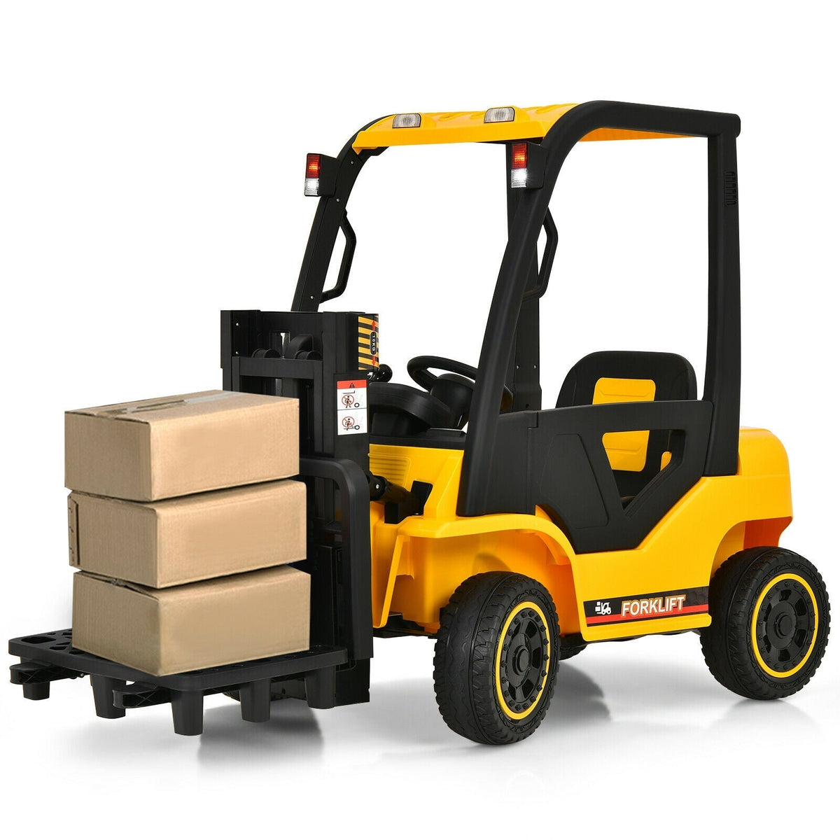 12V Kids Ride On Forklift with Remote Control and Back Trunk