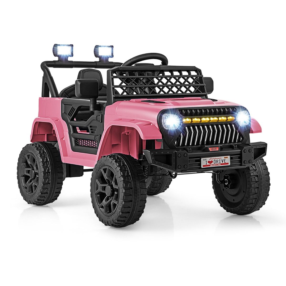 12V Kids Ride on Truck Car with Parental Remote LED Lights
