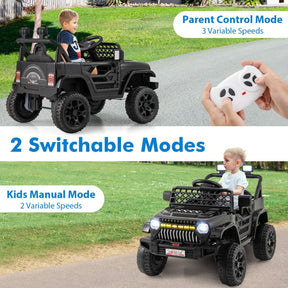 12V Kids Ride on Truck Car with Parental Remote LED Lights