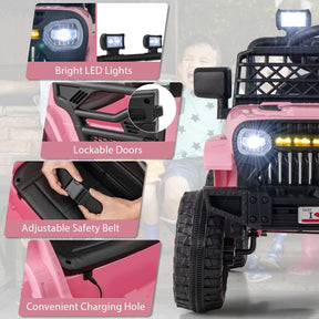 12V Kids Ride on Truck Car with Parental Remote LED Lights