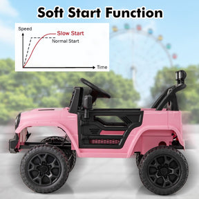 12V Kids Ride on Truck Car with Parental Remote LED Lights