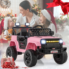 12V Kids Ride on Truck Car with Parental Remote LED Lights