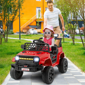 12V Kids Ride on Truck Car with Parental Remote LED Lights
