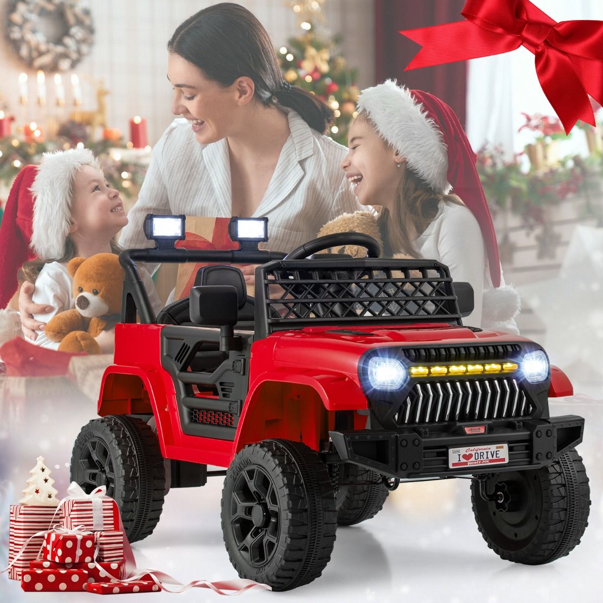 12V Kids Ride on Truck Car with Parental Remote LED Lights