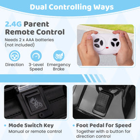 12V Kids Ride on Truck Electric Toy Car with Remote Control