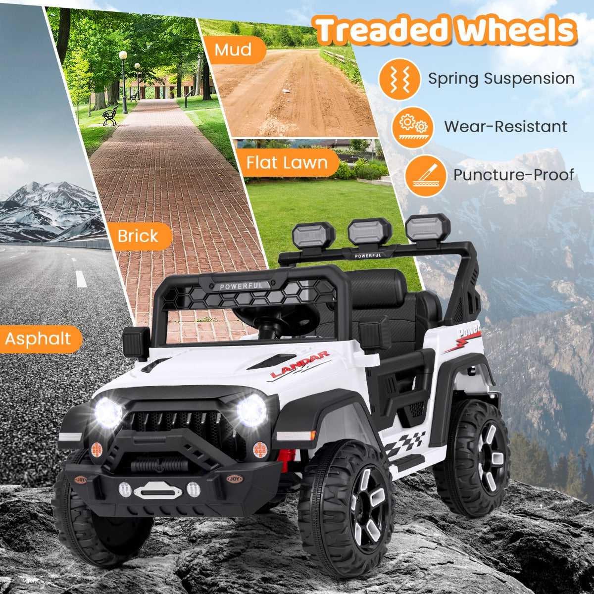 12V Kids Ride on Truck Electric Toy Car with Remote Control