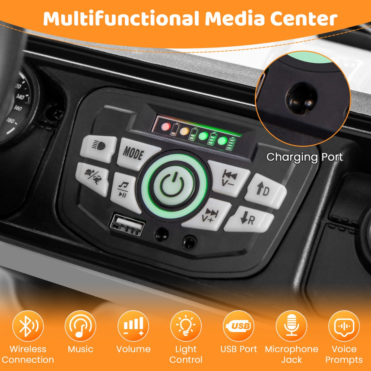 12V Kids Ride on Truck Electric Toy Car with Remote Control