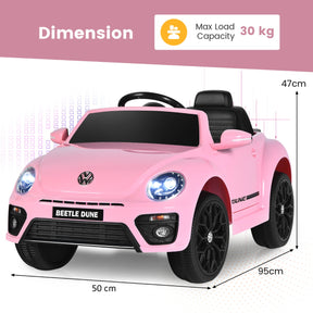 12V Volkswagen Beetle Kids Electric Ride On Car