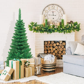 135cm/198cm Full Christmas Decoration Artificial Pencil Tree with 226/708 PVC Branch Tips
