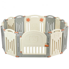 14-Panel Foldable Baby Playpen Kids Safety Activity Center