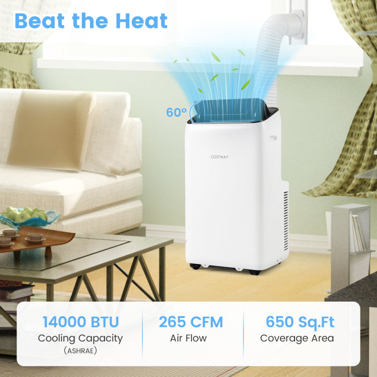 14000 BTU Inverter Portable Air Conditioner 3 in 1 Wifi Enabled AC Unit