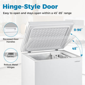 141 L/5 Cu.Ft Compact Chest Freezer with 7-Gear Adjustable Temperature