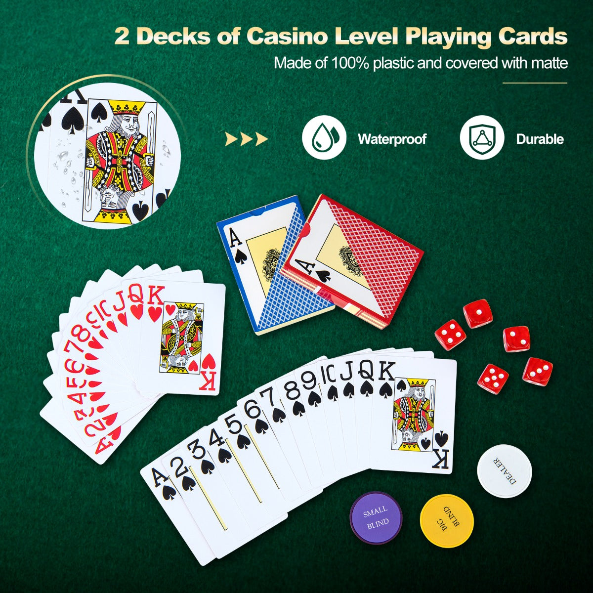 14 Gram Texas Holdem Poker 500/300 Pieces Chip Set with Aluminum Case