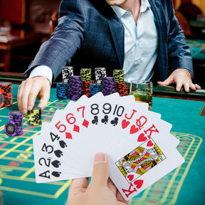 14 Gram Texas Holdem Poker 500/300 Pieces Chip Set with Aluminum Case