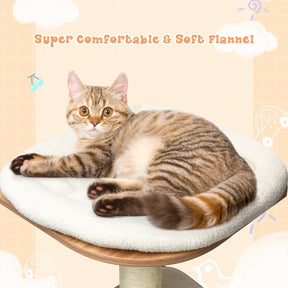 Modern Cat Climbing Tree with Scratch Resistant Sisal Rope Column